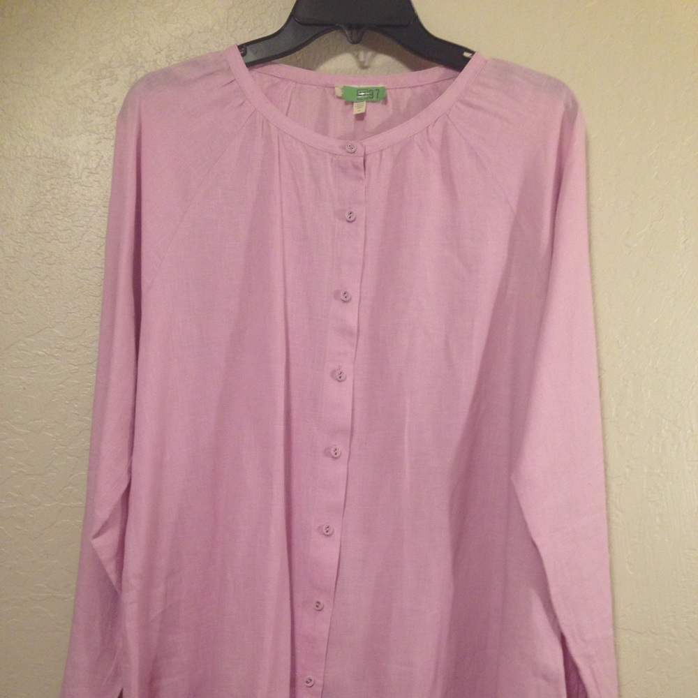 Eileen fisher linen tunic blouse EUC L